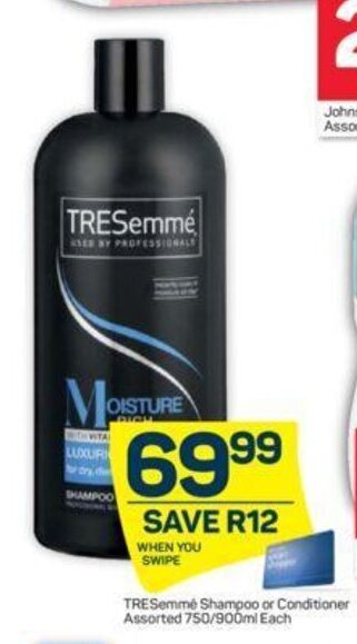 Pick n Pay TRESemmé Shampoo or Conditioner Assorted 750/900ml offer