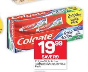 Pick n Pay Colgate Triple Action Toothpaste 2x100ml offer