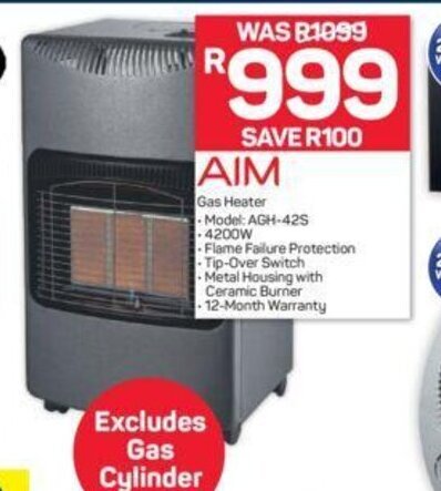 Aim Gas Heater 4200W offer at Pick n Pay