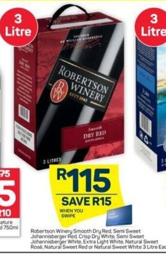Pick n Pay Robertson Winery Assorted 3 Litre offer
