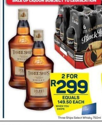 Pick n Pay Three Ships Select Whisky 750ml offer