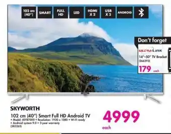 Makro Skyworth 102cm 40" Smart Full HD Android TV offer