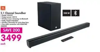 JBL 2.1 Channel Soundbar 220W