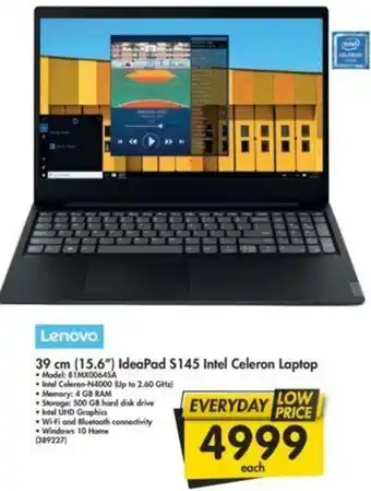 Makro Lenovo 39 cm 15.6" IdeaPad S145 Intel Celeron Laptop offer