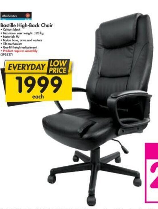 Bastille HighBack Chair offer at Makro