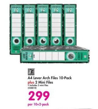 Makro A4 Lever Arch Files 10-Pack plus 2 Mini Files offer