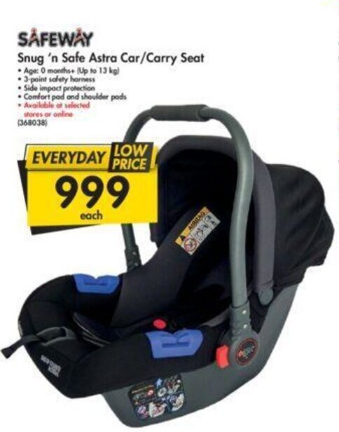 Safeway snug and 2024 safe car seat price