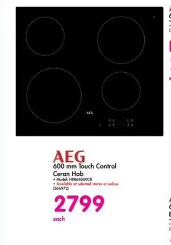 Makro AEG 600mm Touch Control Ceran Hop offer