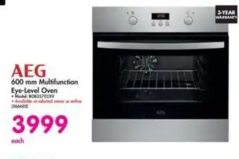 Makro AEG 600mm Multifunction Eye-Level Oven offer