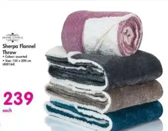 Sherpa Flannel Throw