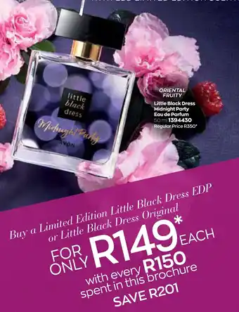 AVON Little Black Dress Midnight Party Eau de Parfum 50ml offer
