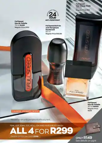AVON EDT 75ml, EDT 30ml, Roll-On and Hair & Body Wash offer