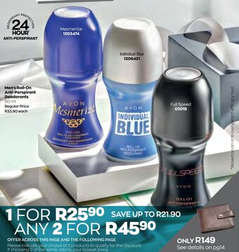 Men's Roll-On Anti-Perspirant Deodorants 50ml