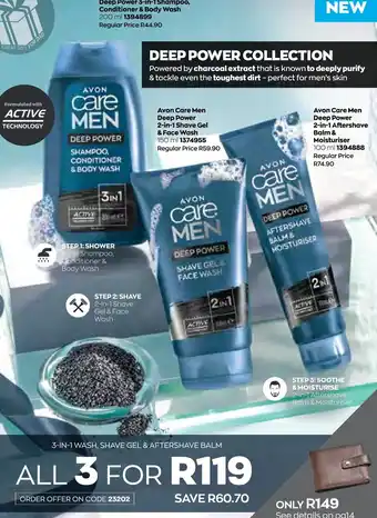 3-In-1 Wash, Shave Gel & Aftershave Balm