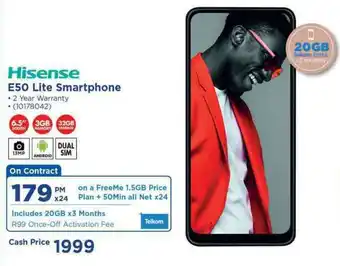 HiFi Corp Hisense E50 Lite Smartphone offer