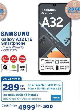 HiFi Corp Samsung Galaxy A32 LTE Smartphone offer