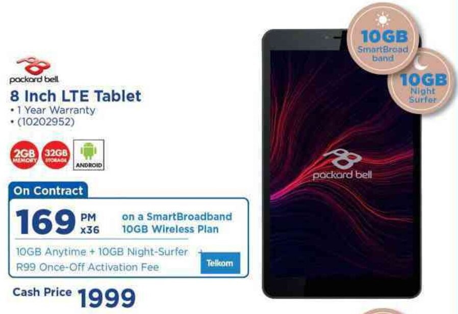 8 Inch LTE Tablet offer at HiFi Corp