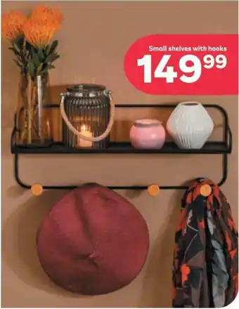 PEP Small Shelves with Hooks offer