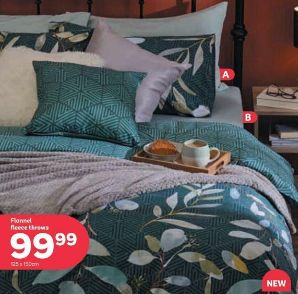 Flannel Fleece Throws 125x150cm offer at PEP