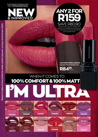 AVON Avon Ultra Matte Lipstick offer