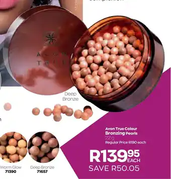AVON Avon True Colour Bronzing Pearls offer