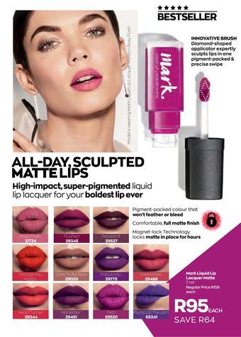 AVON Mark Liquid Lip Lacquer Matte 7ml offer