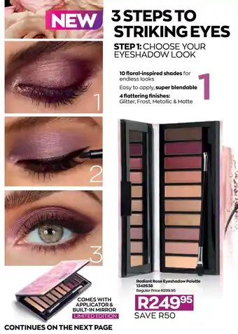 AVON Radiant Rose Eyeshadow Palette offer