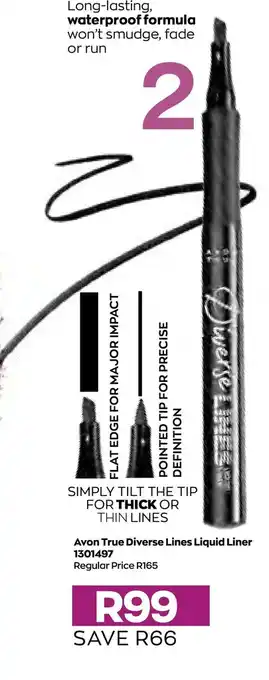 AVON Avon True Diverse Lines Liquid Liner offer