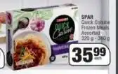 Spar Spar Quick Cuisine Frozen Meals Assorted-320g-360g Each offer