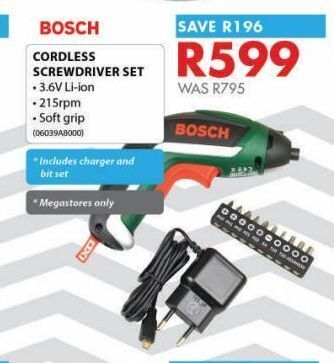 Cordless screwdriver set
