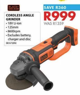 Chamberlain Cordless angle grinder offer