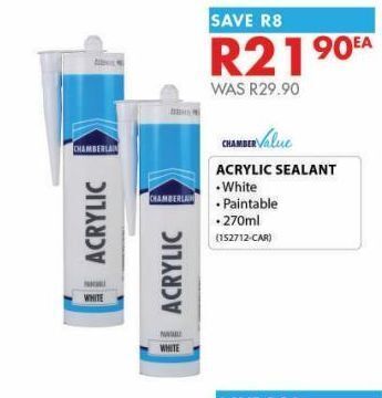Chamberlain Acrylic sealant offer