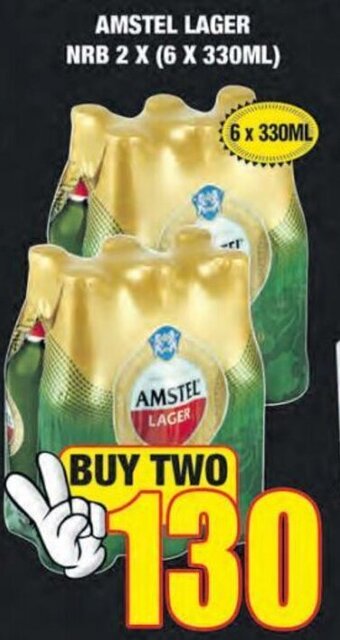Boxer Liquors Amstel Lager NRB 2 x 6 x 330ml offer
