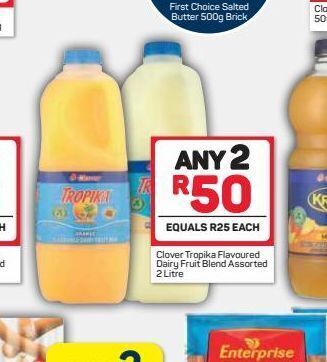 Pick n Pay Clover tropika fruit juice  2 offer