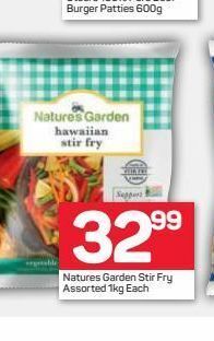 Nature's garden frozen vegetables