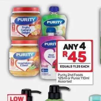 Pick n Pay Purity baby food 4 offer