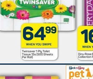 Pick n Pay Twinsaver toilet paper offer
