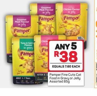 Pick n Pay Pamper cat food 5 offer