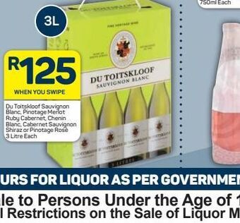 Pick n Pay Du toitskloof white wine offer