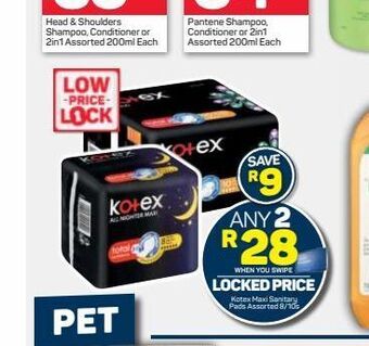 Pick n Pay Hypermarket Kotex sanitary pads 2 offer