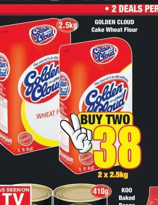 Golden cloud wheat flour 2 offer at Boxer