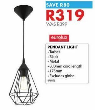Chamberlain Pendant light offer