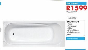 Chamberlain Built-in bath offer