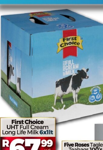 Take 'n Pay First Choice UHT Full Cream Long Life Milk 6x1lt offer