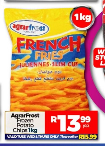 Take 'n Pay AgrarFrost Frozen Potato Chips 1kg offer