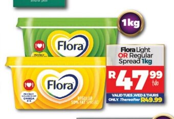 Take 'n Pay Flora Light or Regular Spread 1kg offer