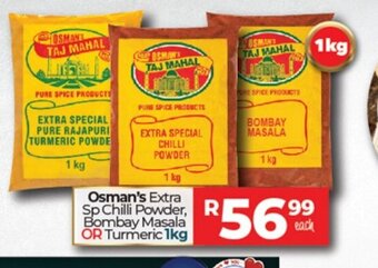 Take 'n Pay Osman's Extra Sp Chilli Powder, Bombay Masala or Turmeric 1kg offer
