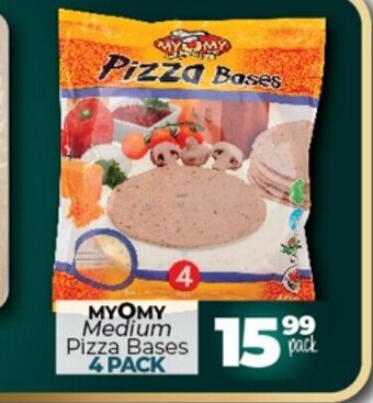 Take 'n Pay MyOMy Medium Pizza Bases 4 Pack offer