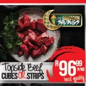 Take 'n Pay Topside Beef Cubes or Strips offer