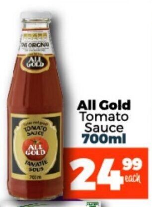 Take 'n Pay All Gold Tomato Sauce 700ml offer